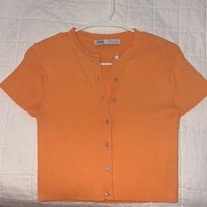 Zara top with gem buttons